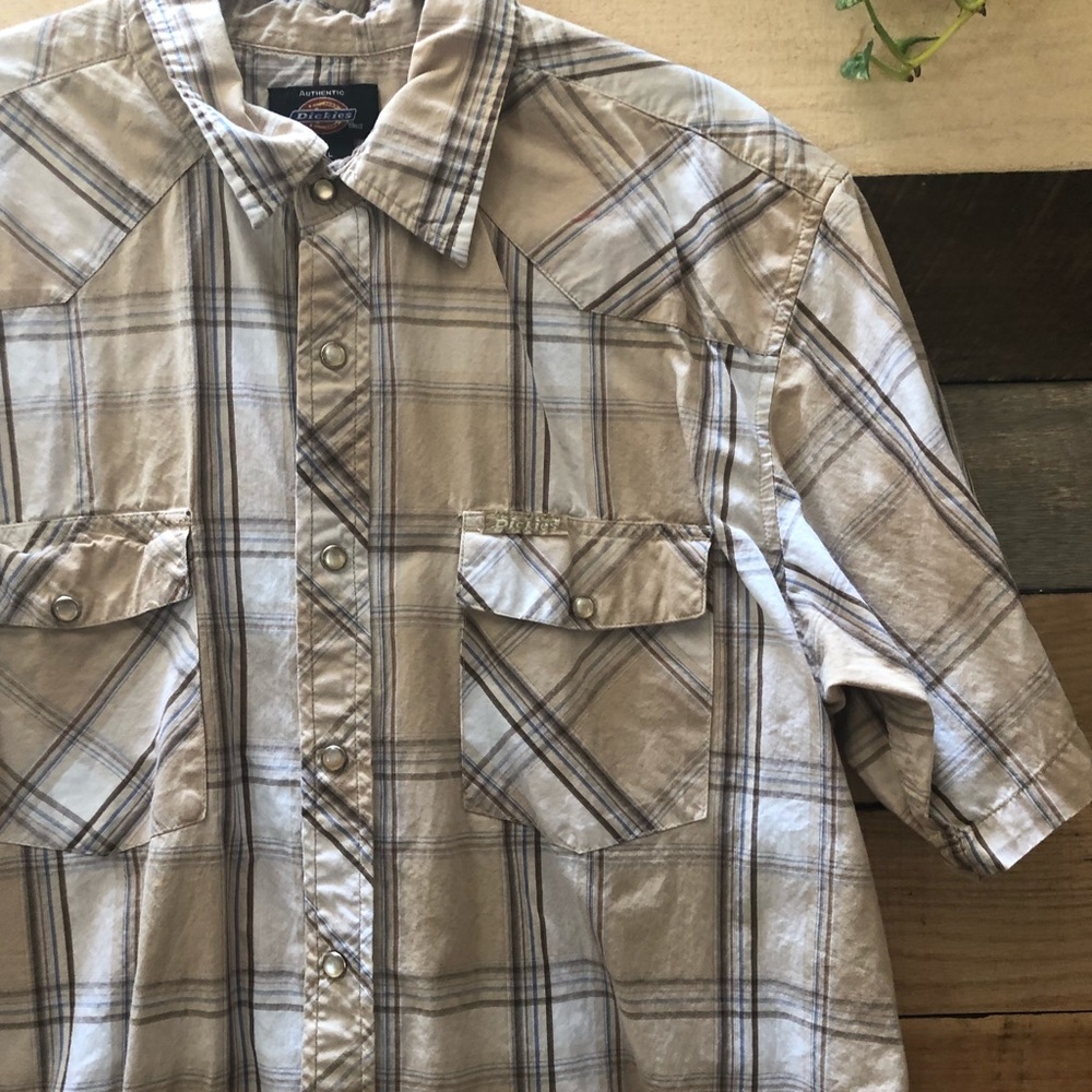 Dickies Western Button Down Short Sleeve Shirt XL